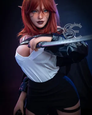 Elf Sex Doll CurvyRedHead Tanned TPE from SE Dolls -Elodie 161