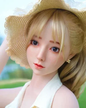 Young Sex Doll Asian Silicone Head Blonde Sex Doll