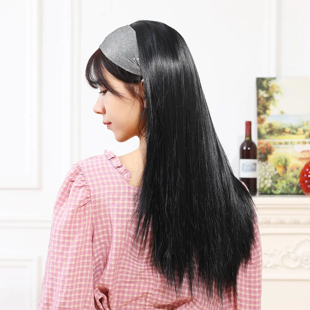 Black Straight Wig Long Hair - Image 2