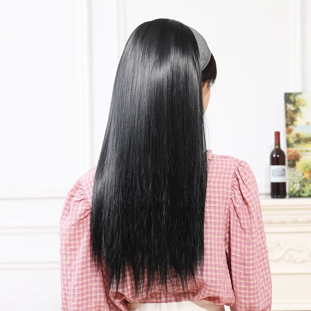 Black Straight Wig Long Hair - Image 3